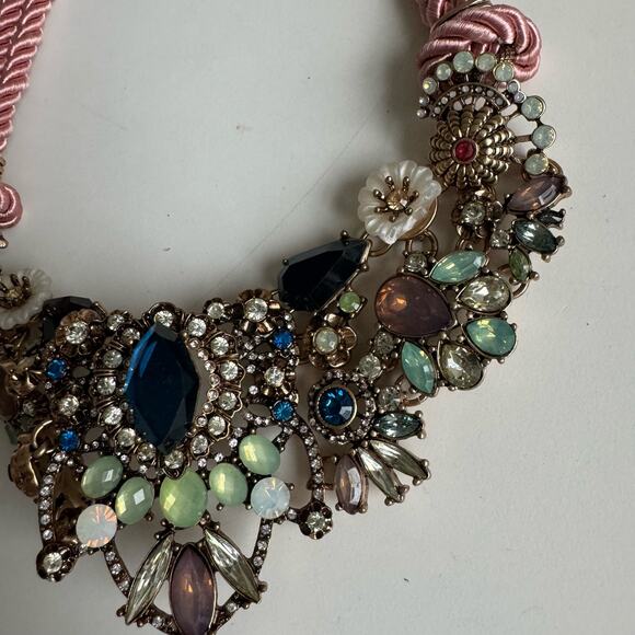 Eye Candy LA  Juline Multi Color Crystal Collar Necklace - Picture 5 of 8